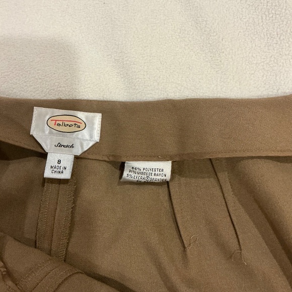 Talbots brown pants side zipper size 8 - Picture 5 of 7